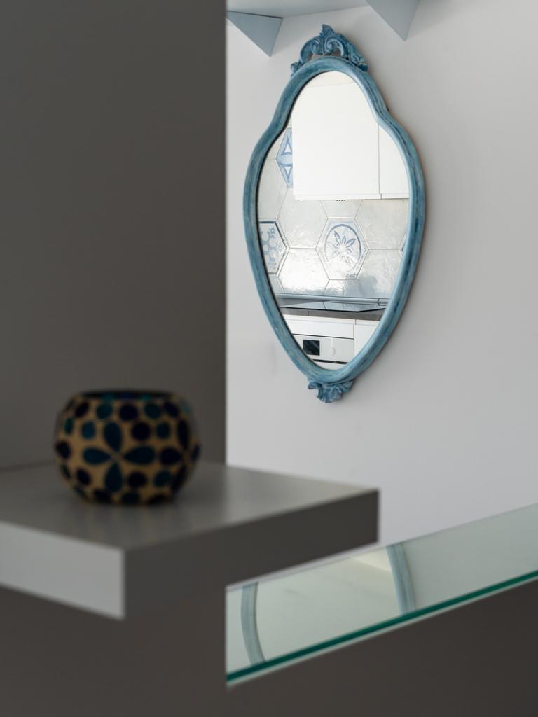 specchio design attico interior progetto Crucitti Architetti