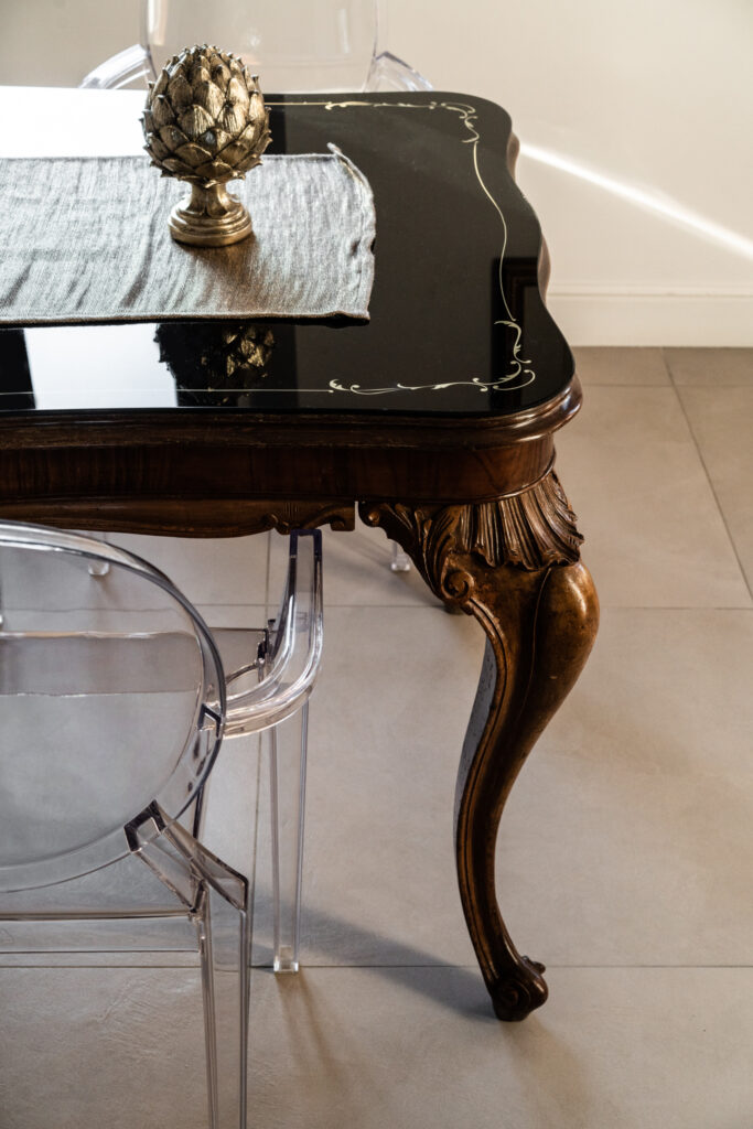 dettaglio arredo classico interno casa Crucitti Architetti