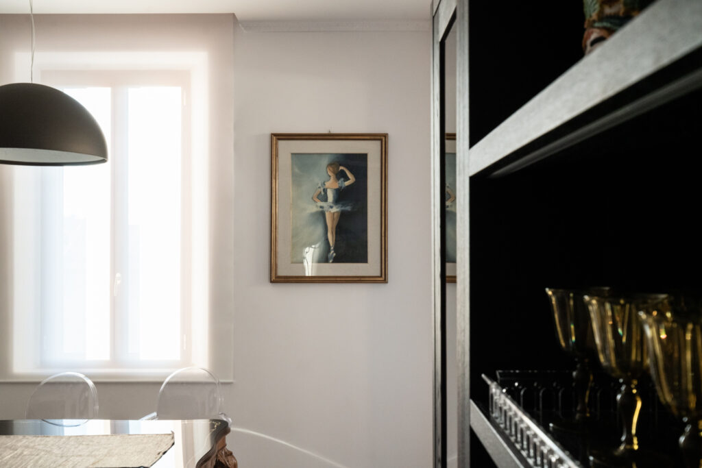 dettaglio parete interna design minimal Crucitti Architetti