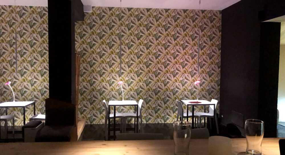 design parete decorativa ristorante Manami sushi wine interior Crucitti Architetti