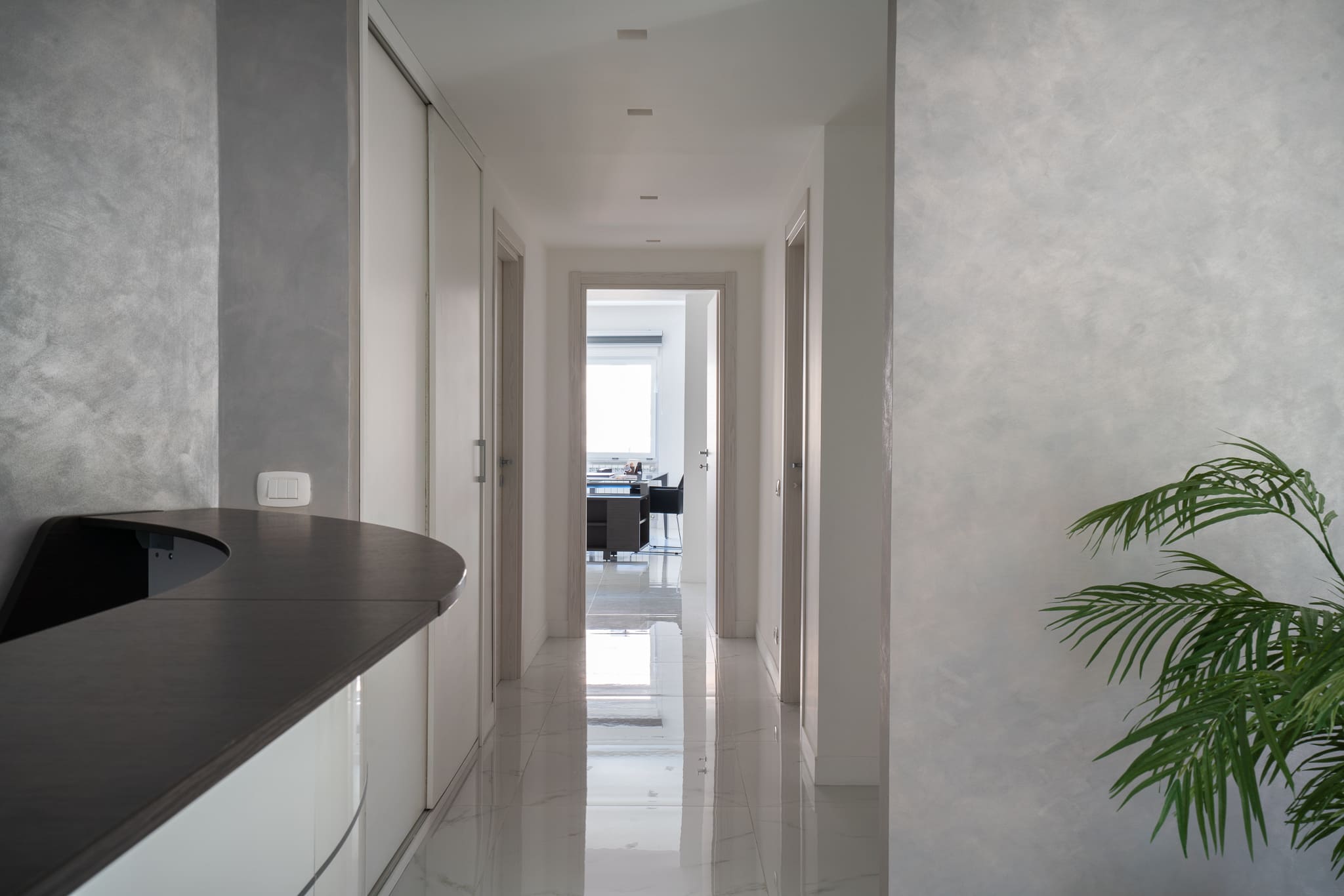 corridoio studio medico Reggio Calabria design interno Crucitti Architetti